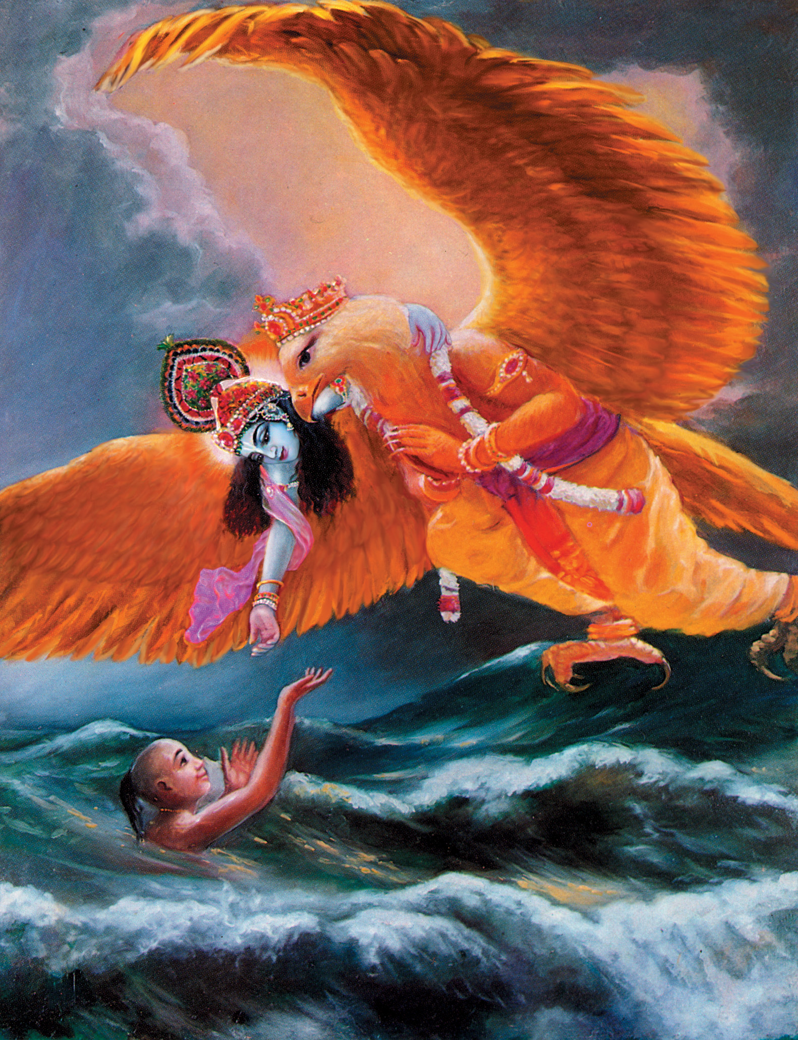 Bhagavad Gita: Krishna delivers His unalloyed devotee from the ocean of birth and death.